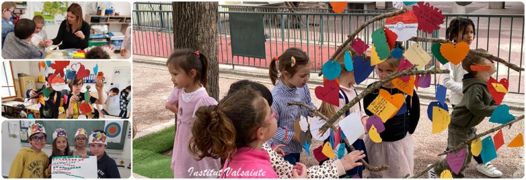 Ecole Valsainte à Nîmes, réalisations de nos élèves de maternelle et primaire sur le thème du 100ème jour d'école.