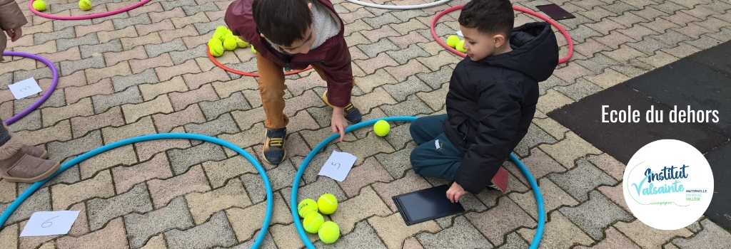 Ecole du dehors – Mathématiques Maternelle – Institut Valsainte